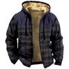Men's Winter Print Jacket Men's Casual Trend Zipper Hooded Jacket