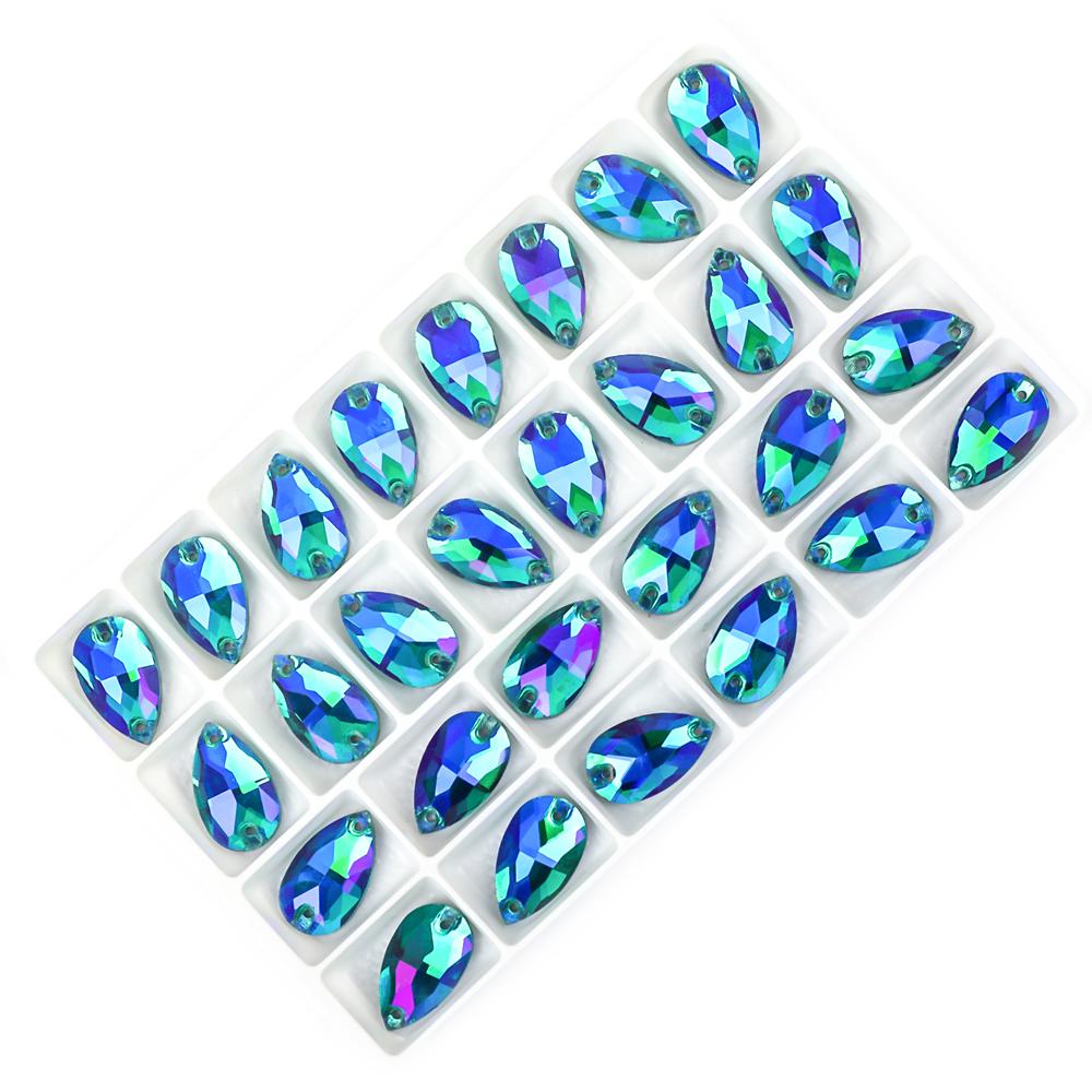 Drop Flatback Sew On Rhinestones Bulk Glass Crystal Stone for Tailoring Materials and Accessories Garment Accessories