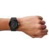 Diesel DZ1437 Men's Analog Quartz Wristwatch, 44mm Stainless Steel Case, Black Dial, Silicone Band, Water Resistant