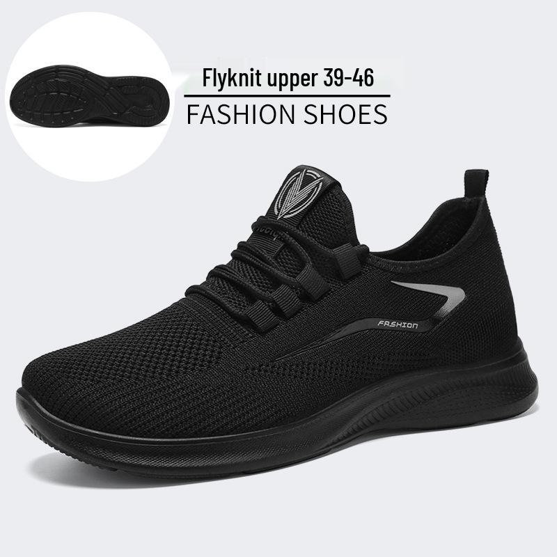 

Мужские легкие дышащие кроссовки Flyknit - Большой размер, Летние повседневные, Без запаха Size 44