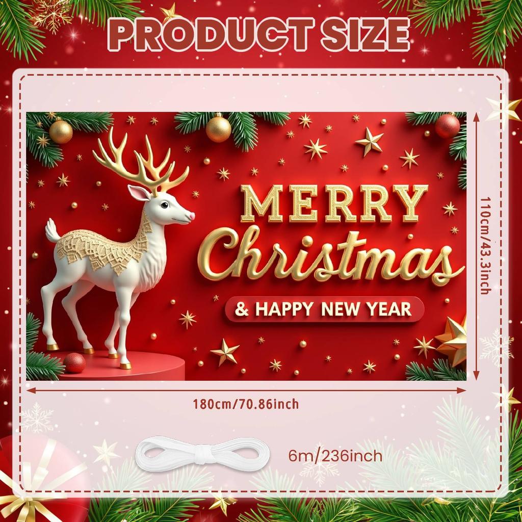 Christmas Party Banner Christmas Tree Christmas Decor Banner Holiday Banner Holiday Theme For Holiday Event Indoor Decoration