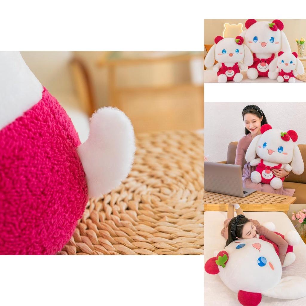 Cute Strawberry Bunny Plush Toy Strawberry Rabbit Transformation Doll For Kids And Adults Perfect Gift