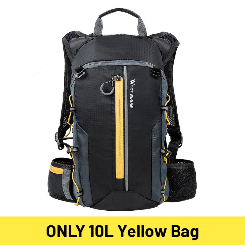 WEST BIKING 10L Nefes Alabilir Bisiklet Sırt Çantası Su Geçirmez Ultra Hafif Katlanabilir Bisiklet Çantası Outdoor Tırmanış Seyahat Yürüyüş Bisiklet Çantası