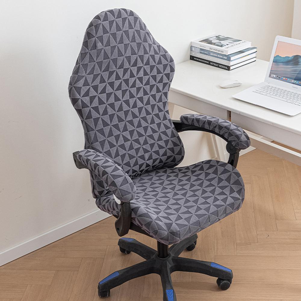 

Эластичный пылезащитный чехол для офисного кресла, чехлы для компьютерных кресел, вращающиеся противоскользящие чехлы для игровых кресел, чехлы для учебных кресел в гостиной серый
