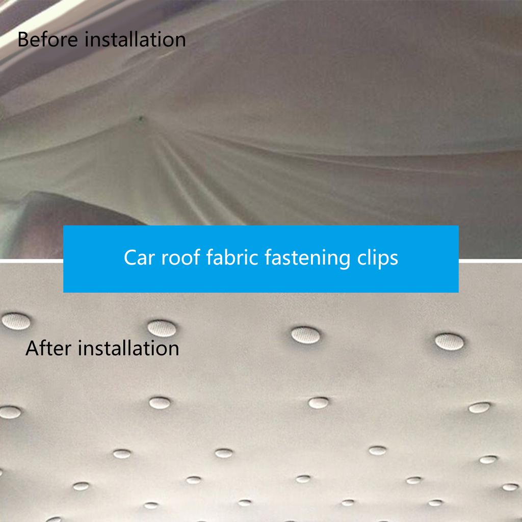 Universal Vehicle Roof Cloth Fastener Set 40Pcs No Tools Needed For DIY Car Interior Repair Quick Installation Rivet