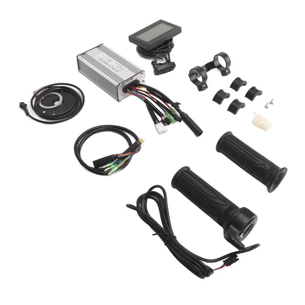Electric Bike Conversion Kit with 22A Dual Mode Controller LCD3 Panel Throttle Grip for Electric Bicycles Scooters 500W