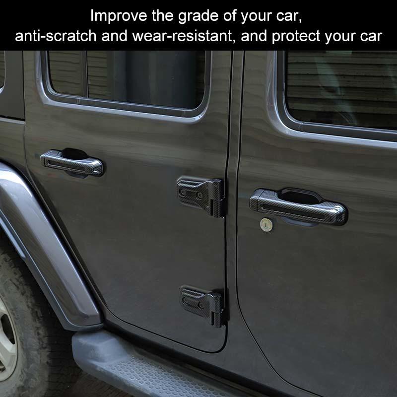 ABS Car Leaf Panel Air Vent  Decoration Tailgate Glass Hinge Tailgate Handle Shell Cover For Jeep Wrangler JL 2018 Up 4-Door  Exterior Accessories