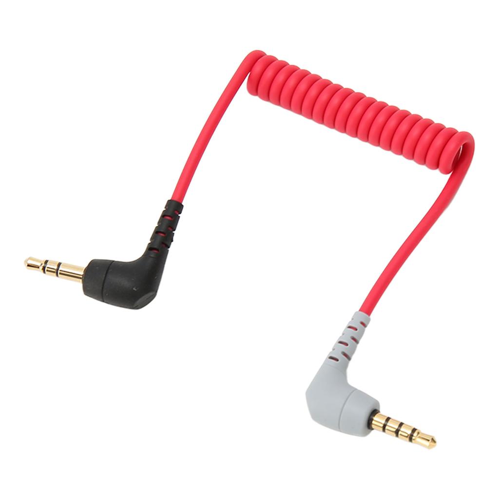 TRS to TRRS Cable 3.5mm Male to Male Right Angle Adaptor Cable for BOYA for Rode SC7 for IPhone Smartphone Connect