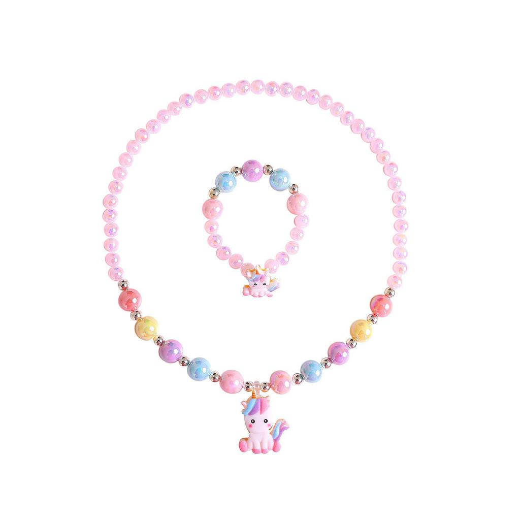 Unicorn princess accessories set, linking crown necklaces, headbands, girls' princess dress accessories, cross-border foreign trade