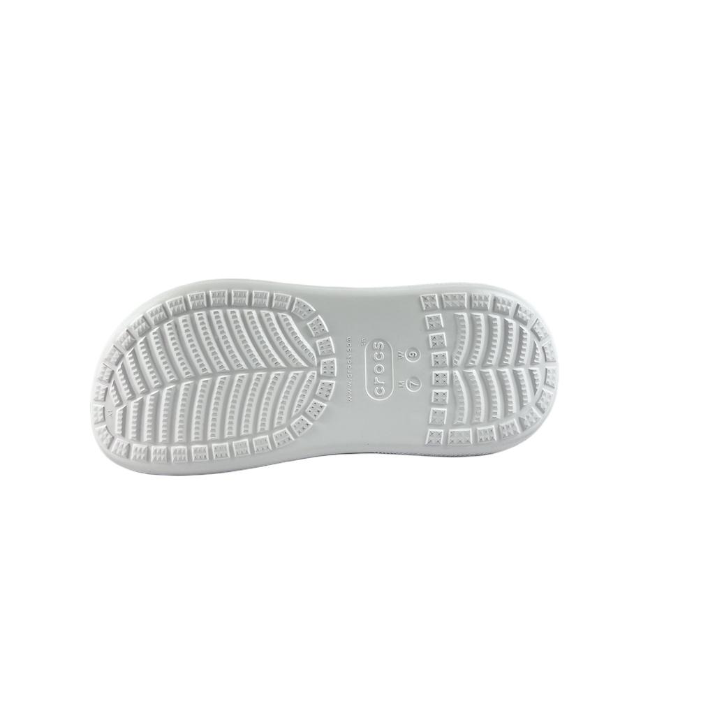 Crocs Crush Clog EVA Bear Buttons Fashionable and Versatile Comfortable Casual Hole Shoes Unisex White