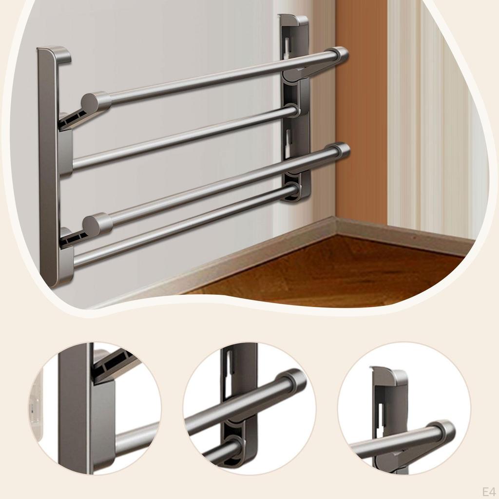 Foldable Wall-mounted Shoe Rack Saves Space And Allows You to Hang Accessories in Caravans, Closets,
