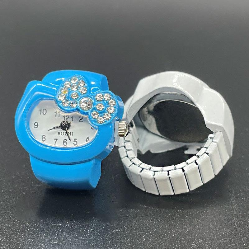Cartoon Crystals Geometric Ring Simple Woman Personality Sweet Fashion Versatile Rings Jewelry Birthday Party Gift