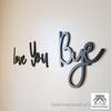 In Stock: 'LOVE YOU BYE' Bohemian Wooden Wall Sign Home Decor