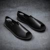 Fashion 2025British Style Roman Sandals Summer Mens Casual Leather Outdoor Anti-skid Driving Shoes Breathable Trendy Soft Soled Sandals