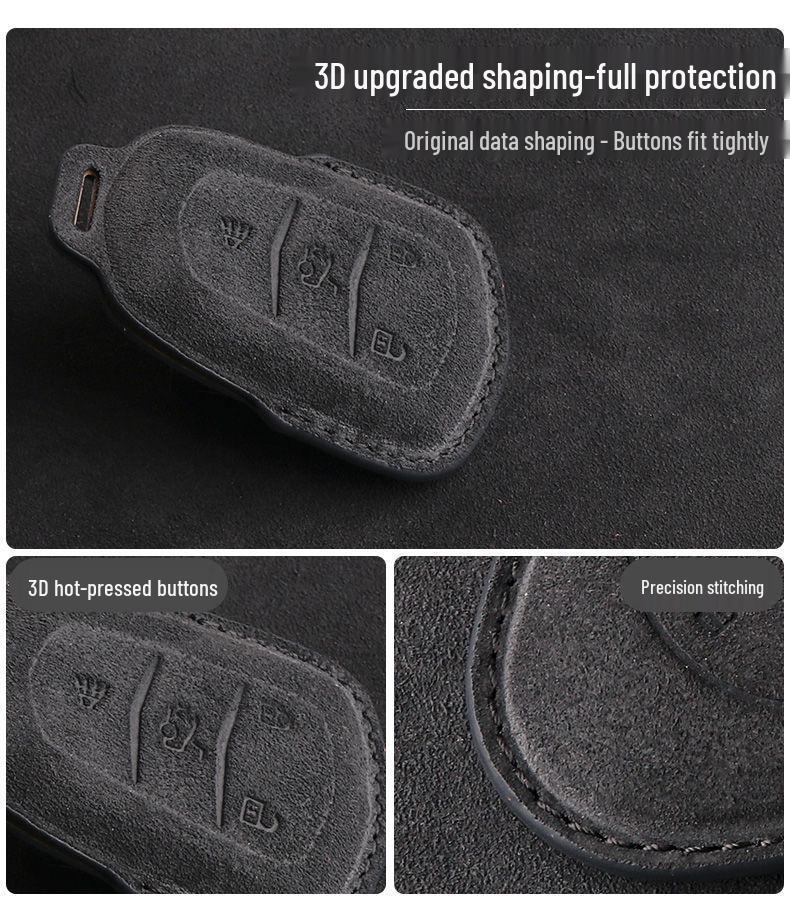 Suede Key Case for Cadillac XT4/XT5/XT6, CT4/CT6, XTS, ATSL Models