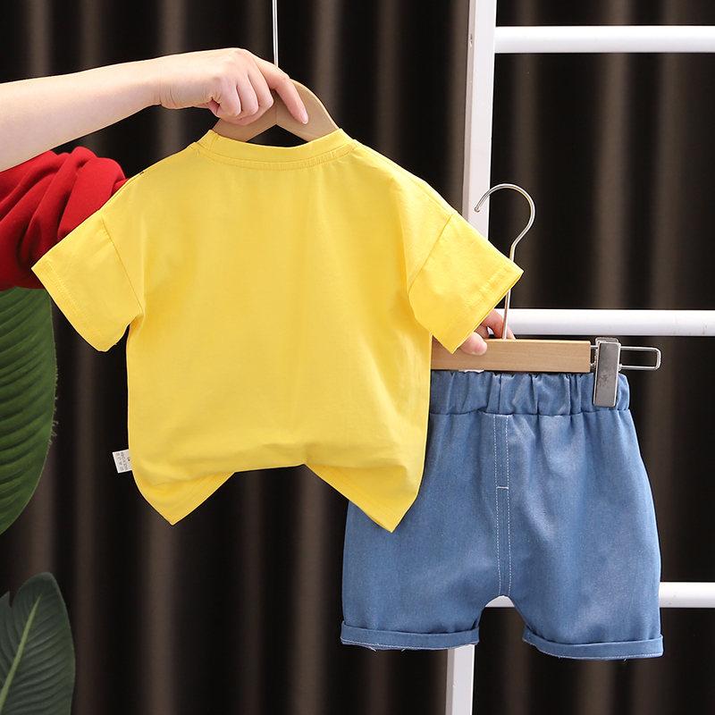Summer Children Boys Infant Cotton Clothes Cars T Shirt Shorts 2pcs Set Toddler Fashion Clothing Baby Tracksuits 1 2 3 4 5 Years