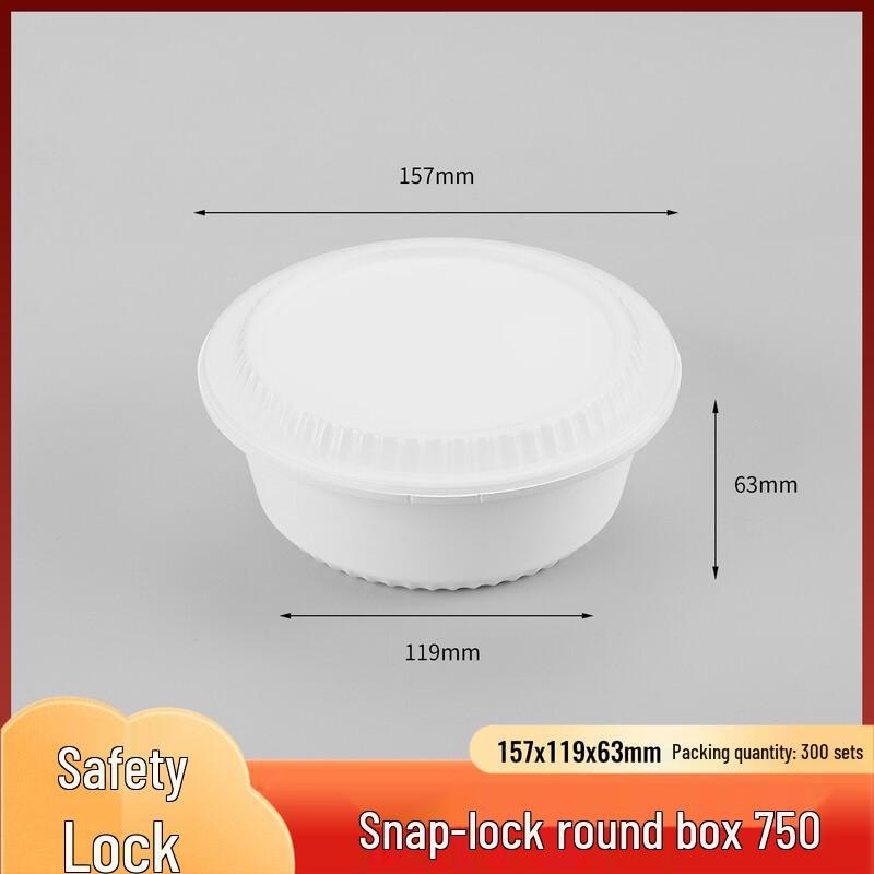 Round Wheat Straw Disposable Food Container with Lid
