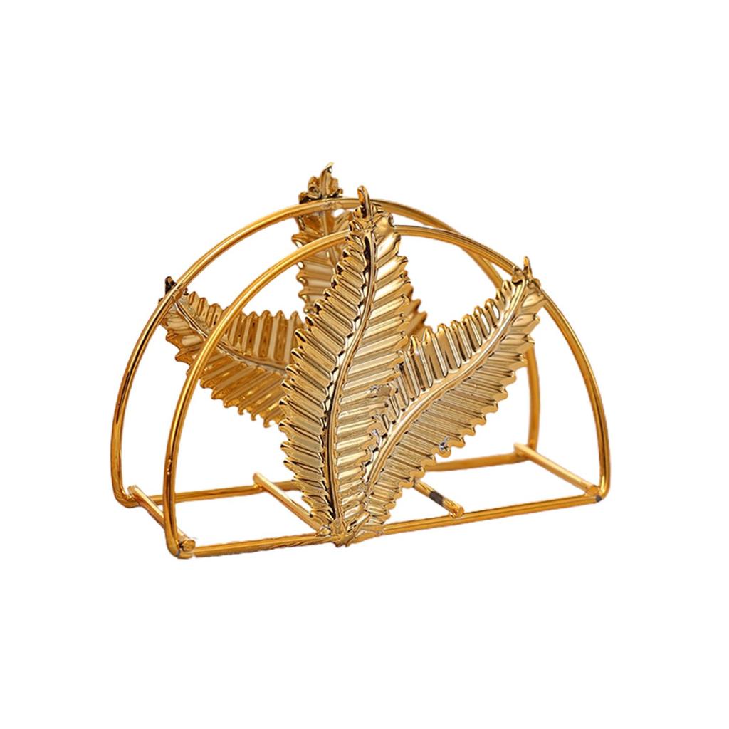 Desktop Ornament Picnic Table Gold European Document File Organizer Table Tissue Storage Holder for Hotel Coffee Shop