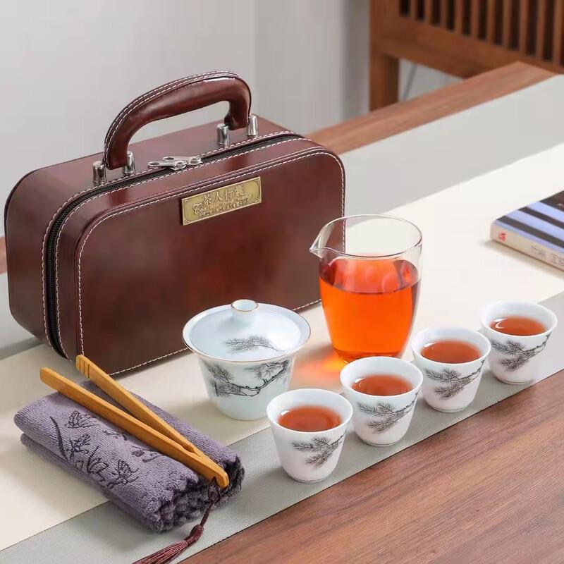 Auspicious Cloud Mutton Fat Jade Porcelain Kung Fu Tea Set