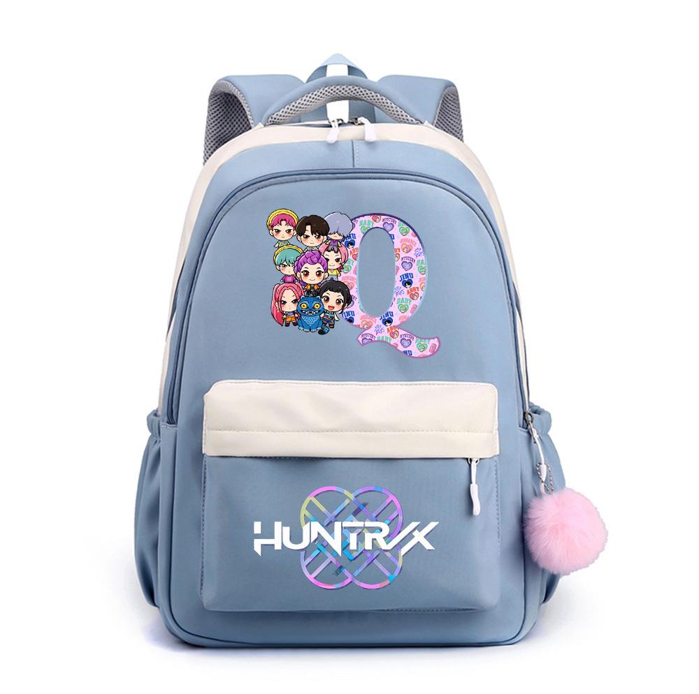 26 English Letter K-Pop Printed Backpack for Teenger Student Girl Boy Schoolbag Bookbag Kid Gift Women Large Capacity Waterproof Travel Bag Mochila
