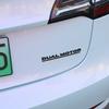 Dual motor underline letter badge For Tesla Model Y 3 X S Car Styling High Performance Trunk badge sticker Chrome black red