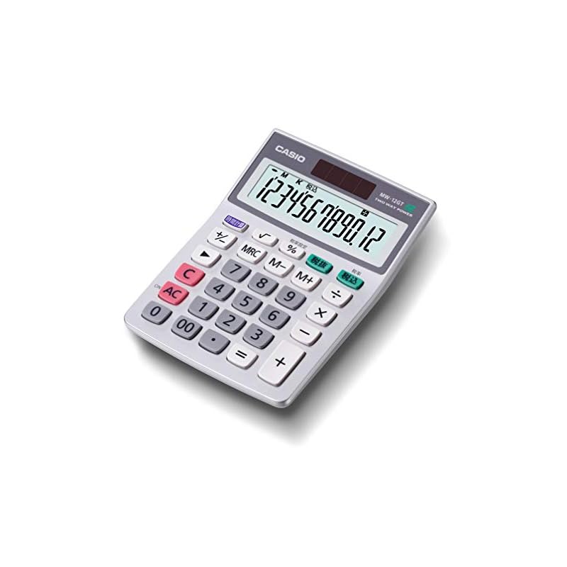 Casio Green Purchasing Law Compliant Calculator, 12-Digit Mini-Just Type MW-12GT-N, Eco Mark Certified