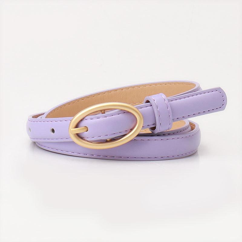 Ladies Slim Leather Belt With Pin Buckle For Korean Style Jeans And Casual Outfits