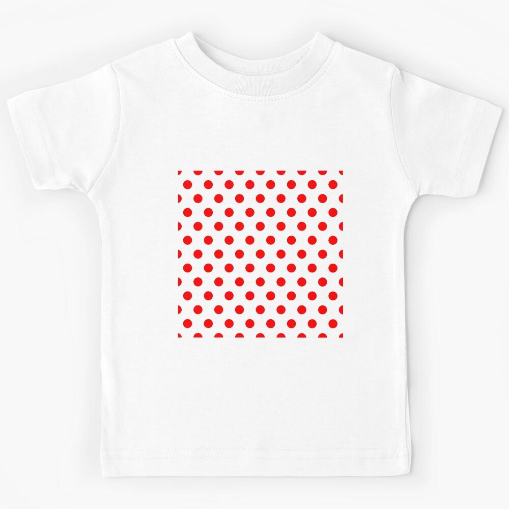 Red and Black Polka Dots Kids T-Shirt 160