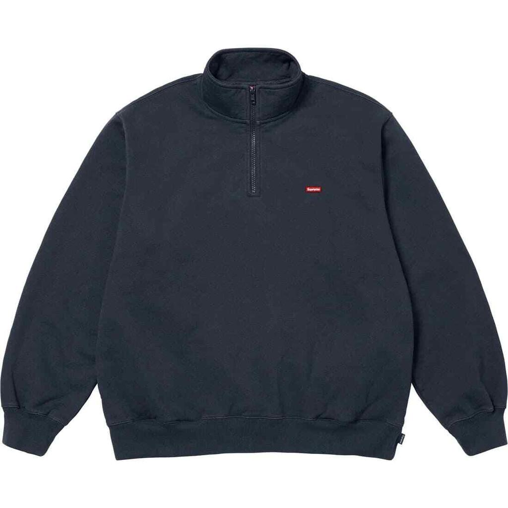 Supreme Small Box Half Zip Pullover Navy