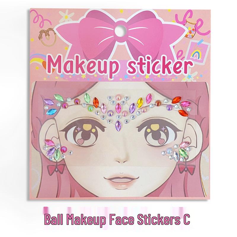 

Детские мультяшные бинди и наклейки-бриллианты на лоб для маскарадной вечеринки, для переодевания