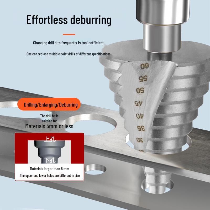Spiral Groove Step Drill Bit 6-60MM - Multi-purpose Hole Opener and Expander
