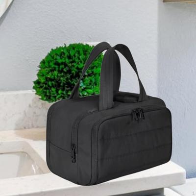 Bolsa de cosméticos Organizador de maquillaje Gran capacidad Bolso de mano Casual Portátil Abierto Neceser