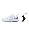 Li Ning Rocket Shoe 2.0 Slip Resistant, Abrasion Resistant, Waterproof Low Top Badminton Shoes Unisex White Blue AYTU049-3