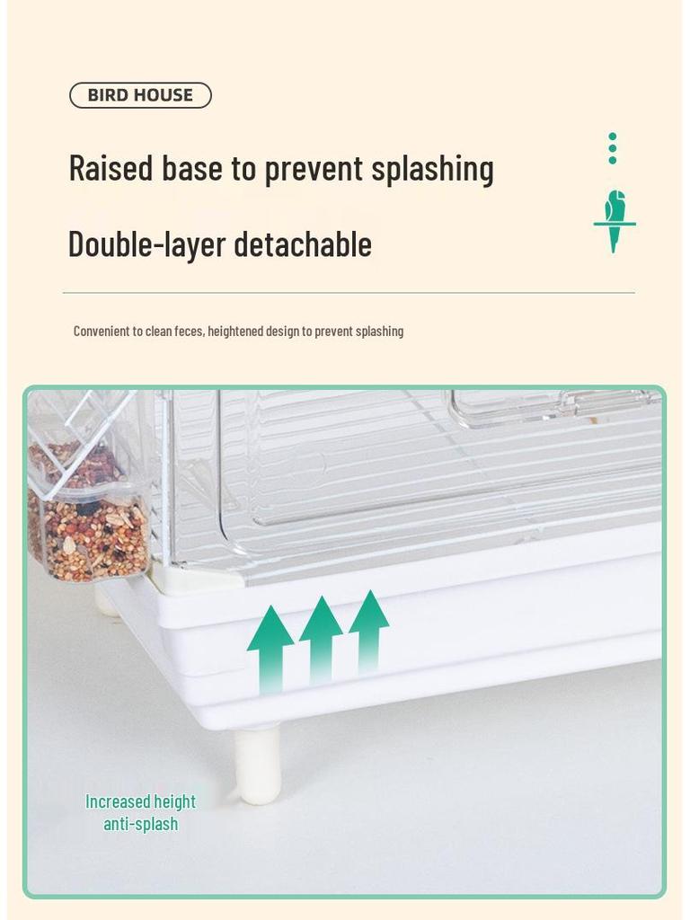 ClearView Zier Vogelkäfig für Finken und Wellensittiche - Großes Villen Design