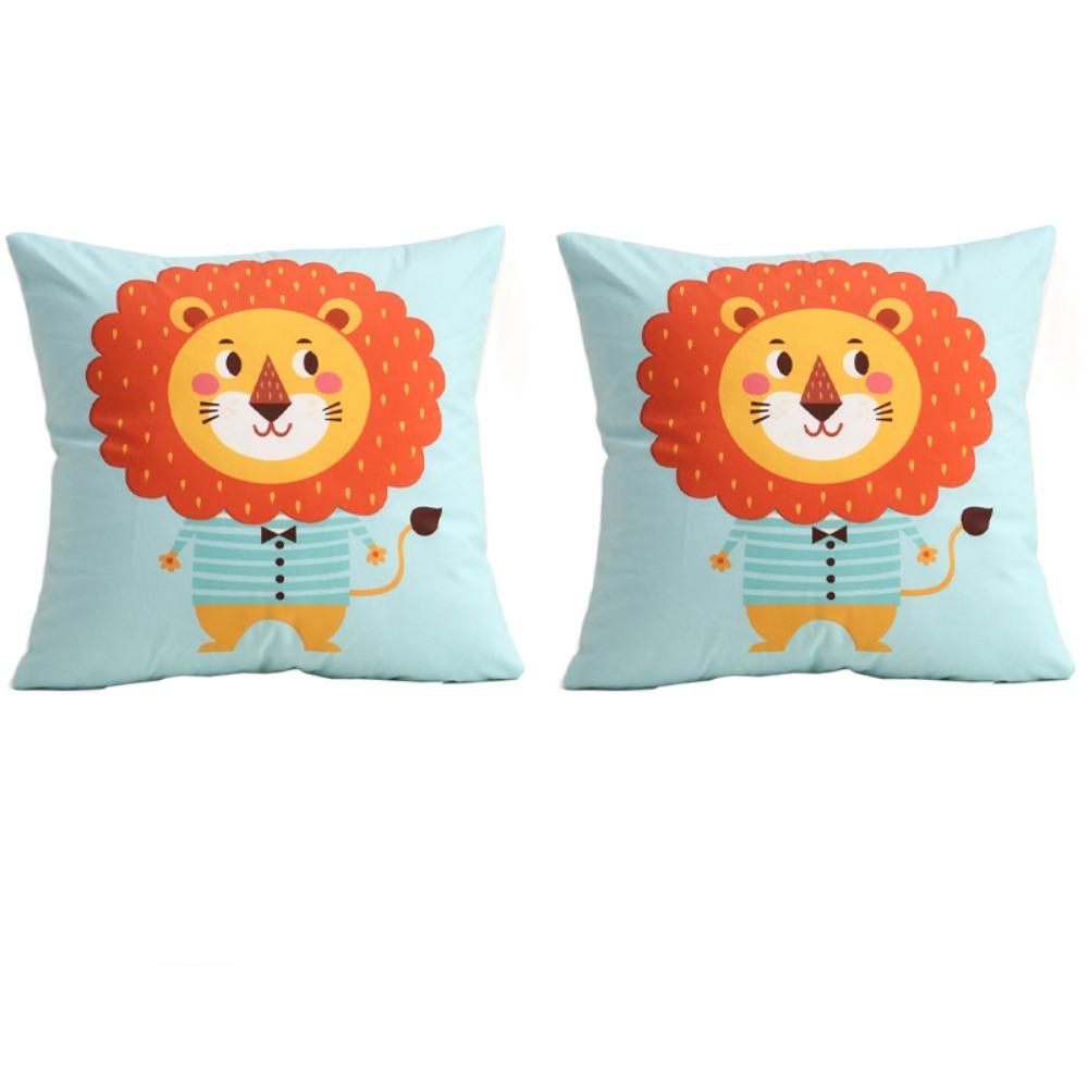 2Pcs 45x45cm Dacron Throw Pillow Case Soft Sofa Pillowcase Home Textile Pillow Shell Cushions