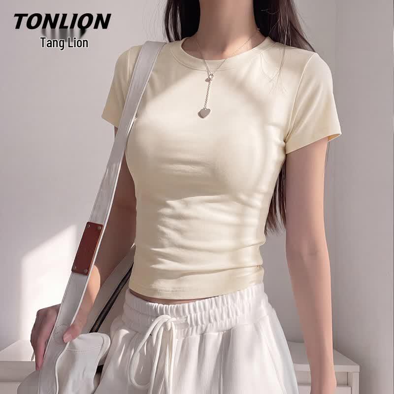 TonLion Women s Slim Fit Short-Sleeve T-Shirt M