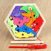 3D Hexagonal Fishing Puzzle: Creative Educational Toy for Grasping Fruits, Vegetables & Transportation