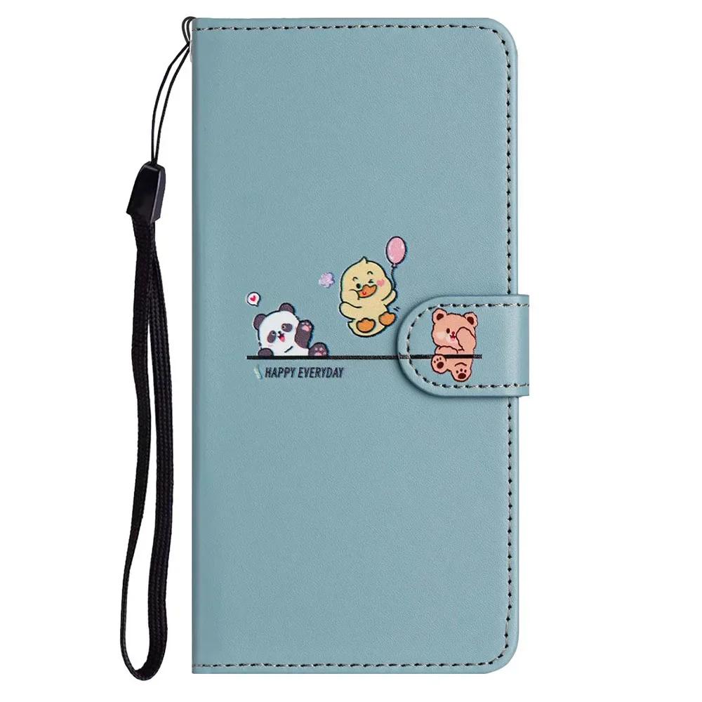 Book-style Flip Cover Cartoon Case For Xiaomi 13T Poco X7 X6 M6 M7 Pro Redmi Note 14 13 Pro Plus 13C Turbo 4 K60 Ultra K70E
