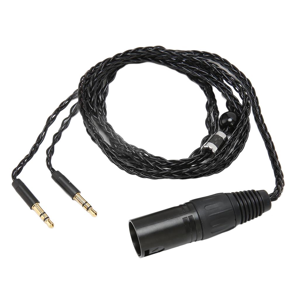 4 Pin XLR Male To Dual 3.5mm Male Headphone Cable for Arya Sundara Ananda HE400SE for MDR Z7 Z7M2 Z1