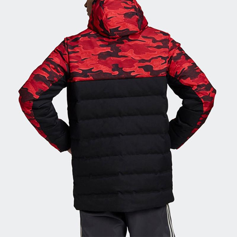 Adidas Manchester United Camo Down Jacket Men Black Red FR3871