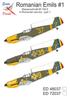 Toromodel Romanian Air Force Emil Part 1 Plastic Model Decal TRMED72037 1/72 (Airplane)