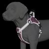Reflective Dog Harness Breathable Oxford Cloth Adjustable Pet Dog Vest Harness with Hook and Loop and Buckle Purple M