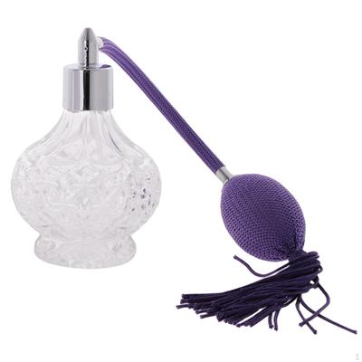 1 Piece of Vintage Glass Empty Perfume Aftershave Bottle Long Spray Tassels Refillable Lady Gift
