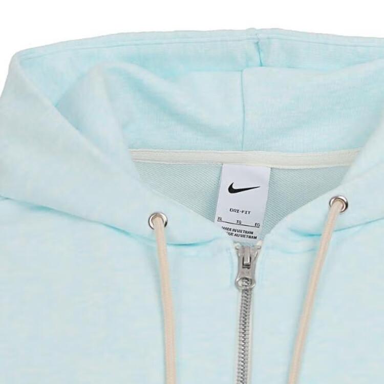 Nike Dri-FIT Standard Issue Quick-Dry Full-Length Zip-Up Basketball Hoodie Jacket Men Jackets Glacier-Blue Color-Block Light-Ivory FZ0223-474