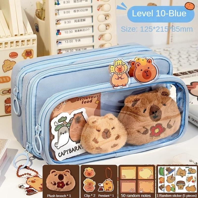 Multi-layer, Large-capacity Pencil Case [10 Layers, Detachable] with Accessories Included.