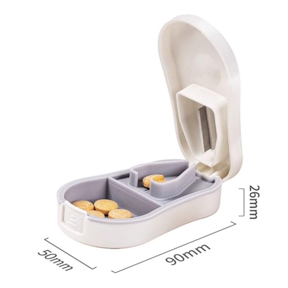 Invisible Storage Tablet Storage Box Plastic Pill Divider Case Portable Mini Pill Cutter  Daily Use