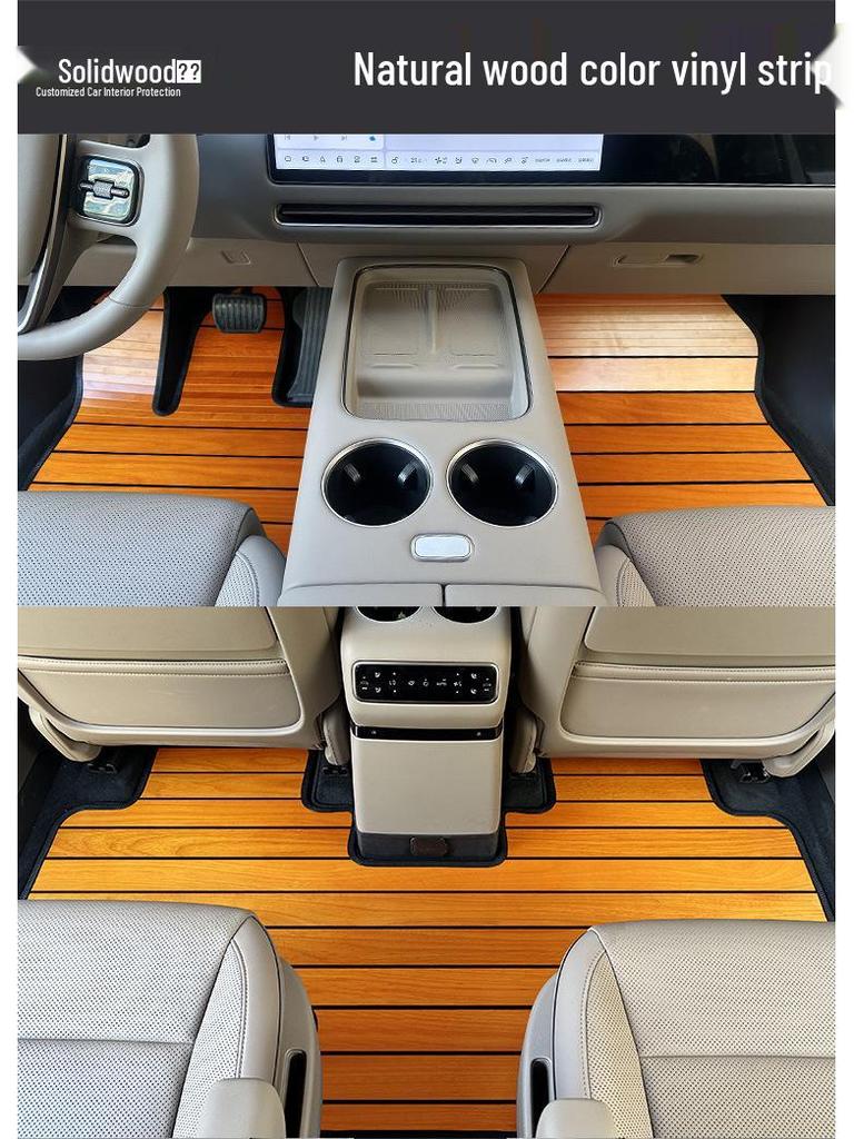 Dedicated Solid Wood Floor Mats for Nio ES8 Lydo L90 - Custom Car Flooring Accessories