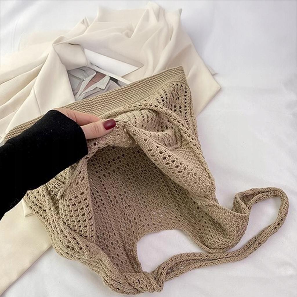 Knitted Boho Bag, Fashionable, Spacious, Beach Shopper Bag