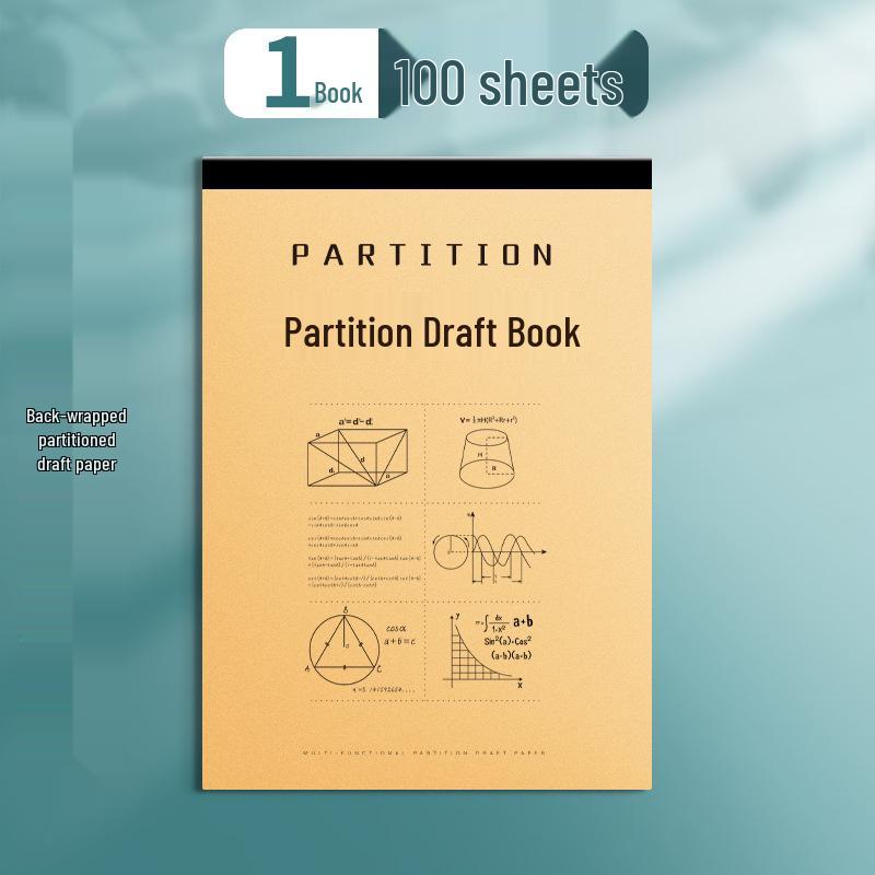 Thick Sectioned Draft Paper for Primary and College Students - Eye Protection Math Notebook