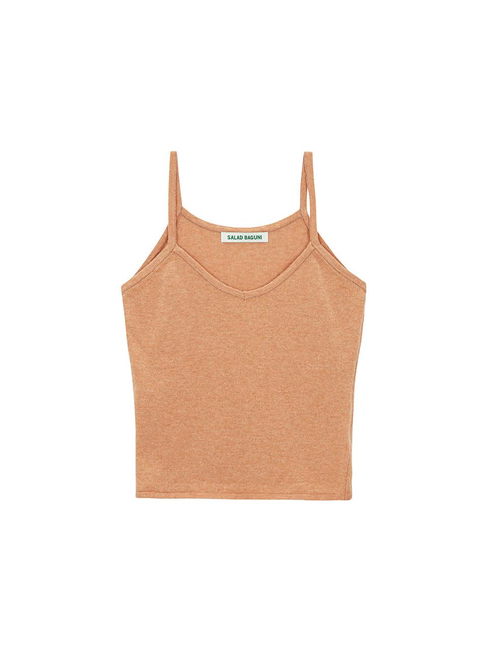 Salad Basket V-Neck Strap Top_Orange